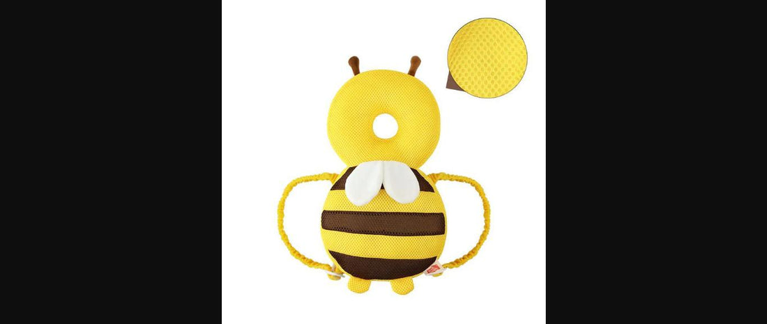 Coussin de protection de tête bébé anti-chute, design abeille