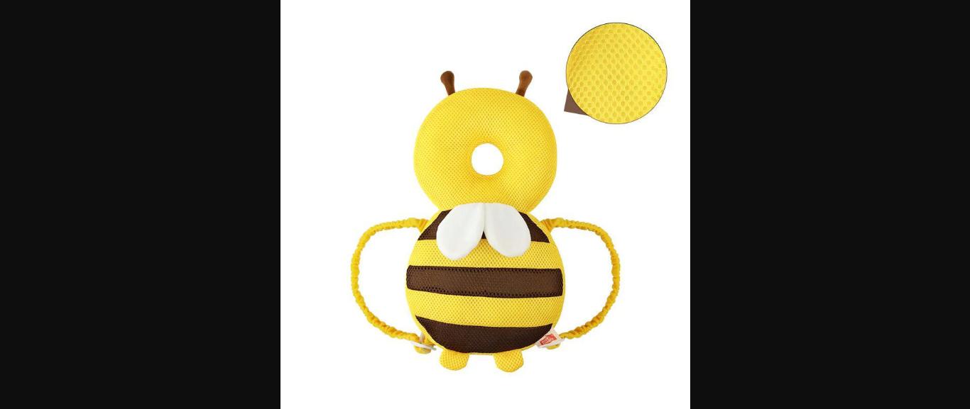Coussin de protection de tête bébé anti-chute, design abeille