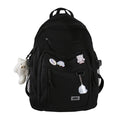 Sac à dos grande capacité pour filles et étudiantes, imperméable, multi-poches, bretelles confortables. Disponible en 4 coloris. Idéal pour l'école et le quotidien.
