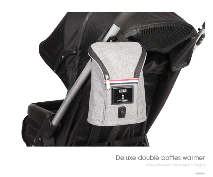 Chauffe-biberon portable USB pour voiture, maintien 40-45°C, écran numérique, chauffe en 15-20 min. Indispensable pour les trajets avec bébé.