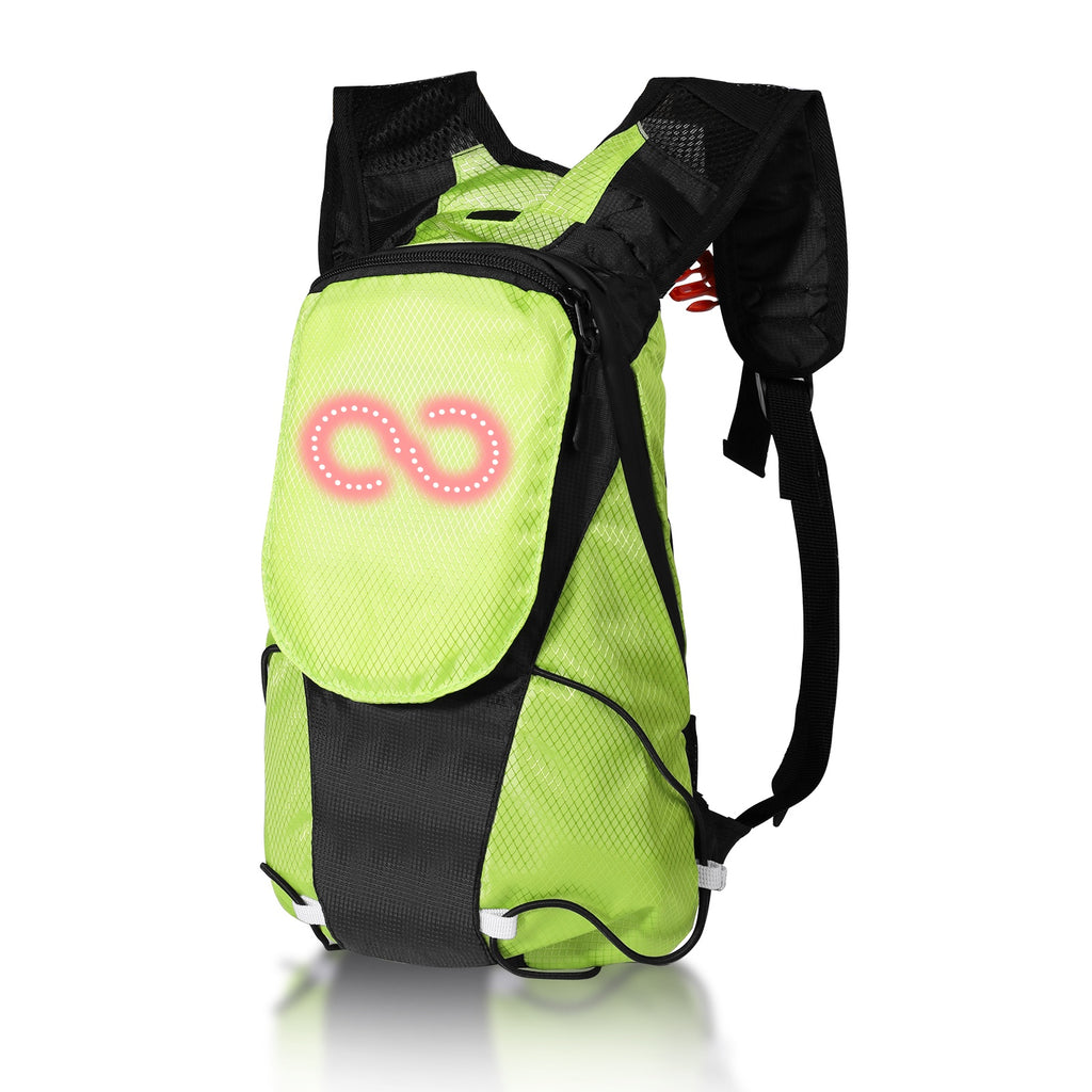 Sac à dos LED ultra-visible pour running, vélo et randonnée nocturne. Léger, pratique, sécurisé. Disponible en Orange et Jaune.
