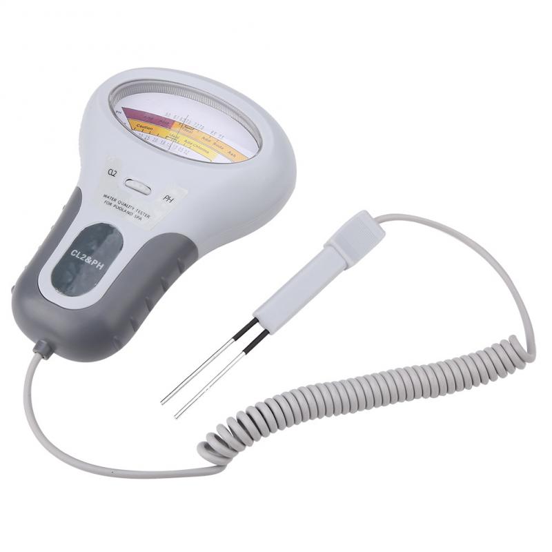 Testeur électronique pH et chlore (Cl₂) pour piscine, spa et jacuzzi. Mesure instantanée, sans bandelette, résultats précis. Contrôlez la qualité de votre eau facilement.
