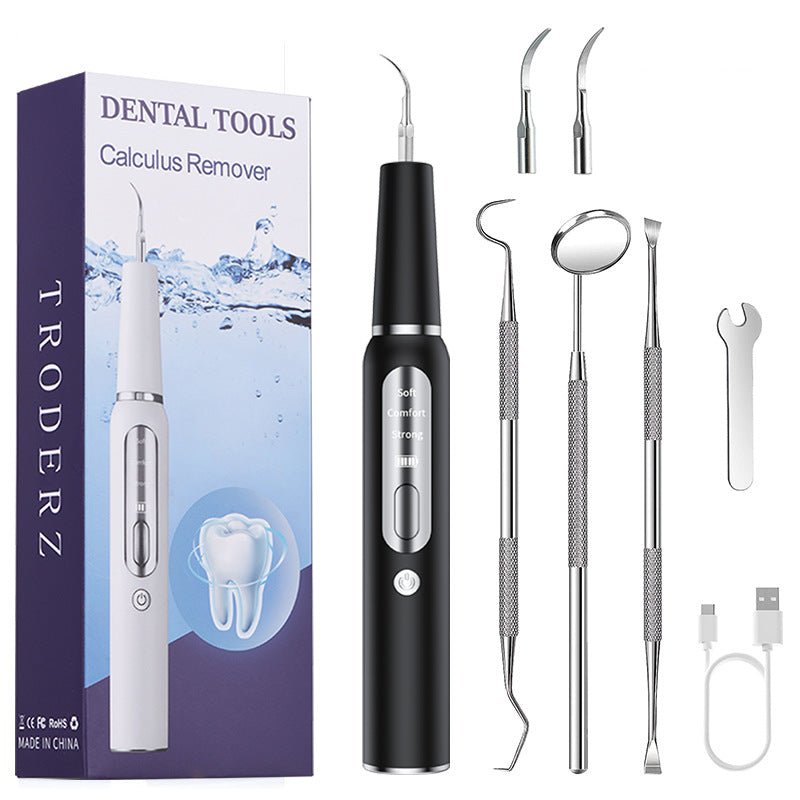 Détartreur dentaire ultrasonique avec 3 niveaux de puissance, rechargeable USB-C, sans fil. Élimine plaque et dépôts. Hygiène bucco-dentaire professionnelle à domicile.