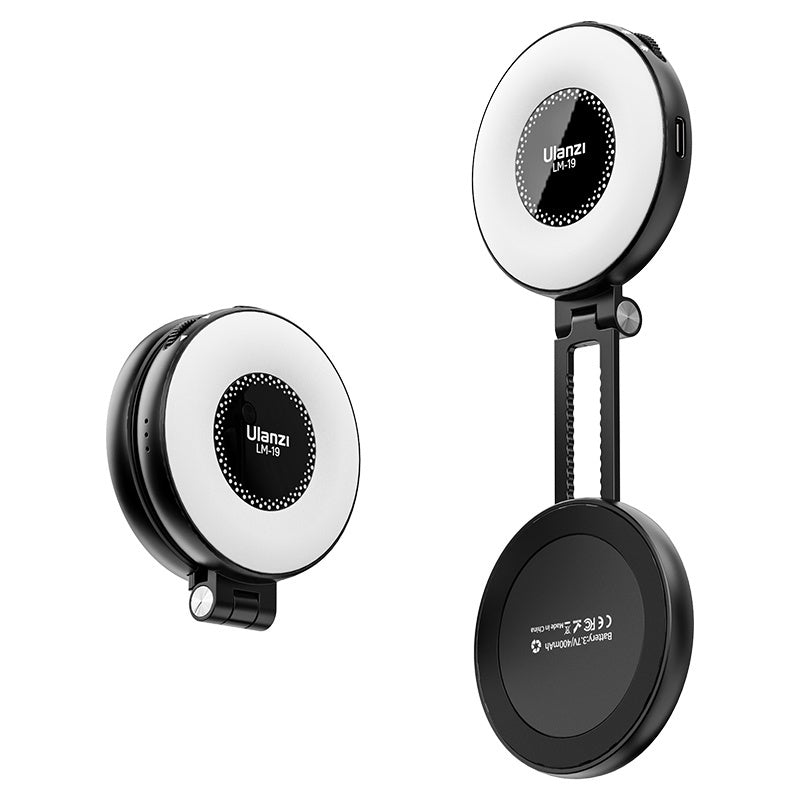Lampe LED MagSafe magnétique pour selfies, Reels et vidéos. Double température, fixation instantanée, compacte. Idéale créateurs de contenu.