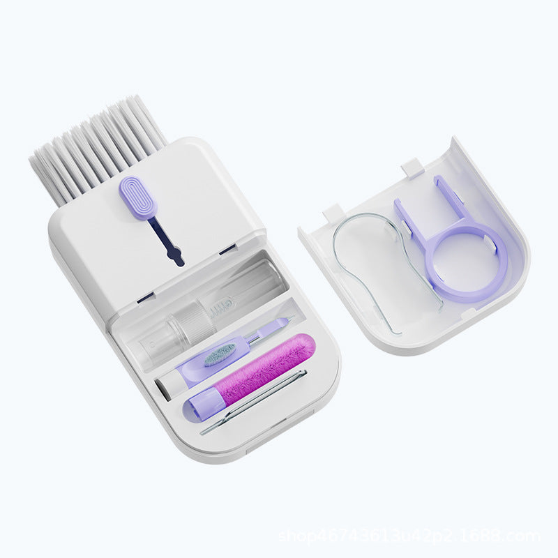Kit de nettoyage multifonction 11 en 1 pour clavier, écran, smartphone, AirPods et appareils photo. Compact, portable et efficace. Disponible en 4 couleurs.