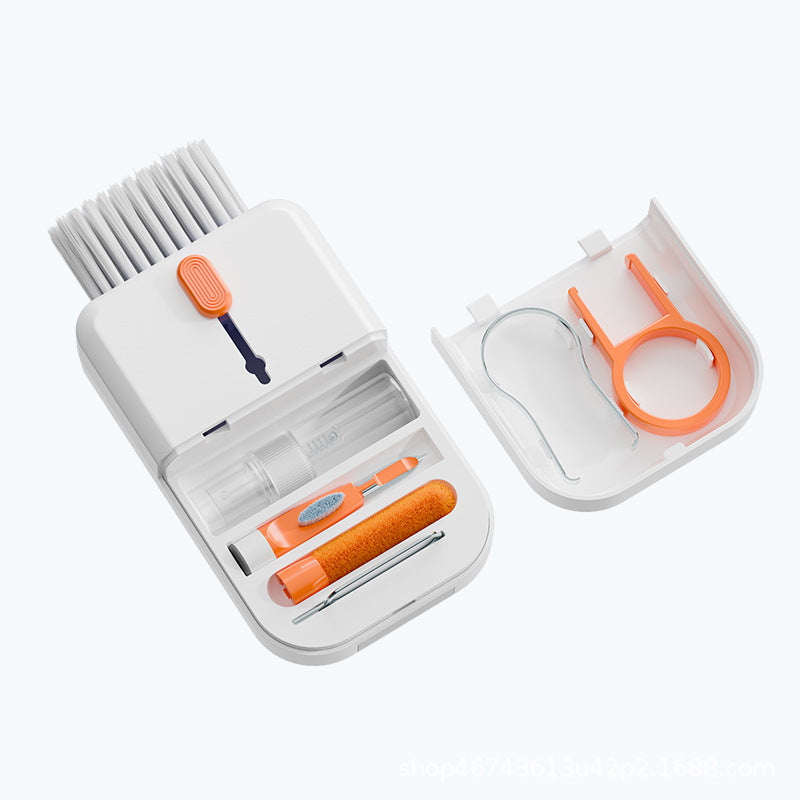 Kit de nettoyage multifonction 11 en 1 pour clavier, écran, smartphone, AirPods et appareils photo. Compact, portable et efficace. Disponible en 4 couleurs.