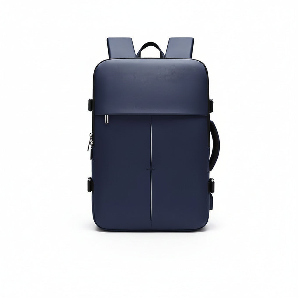Sac à dos business grande capacité, compatible PC 16", bretelles ergonomiques, tissu Oxford résistant. Idéal bureau, études et voyages. Dispo en Noir, Bleu, Gris.