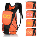 Sac à dos LED ultra-visible pour running, vélo et randonnée nocturne. Léger, pratique, sécurisé. Disponible en Orange et Jaune.
