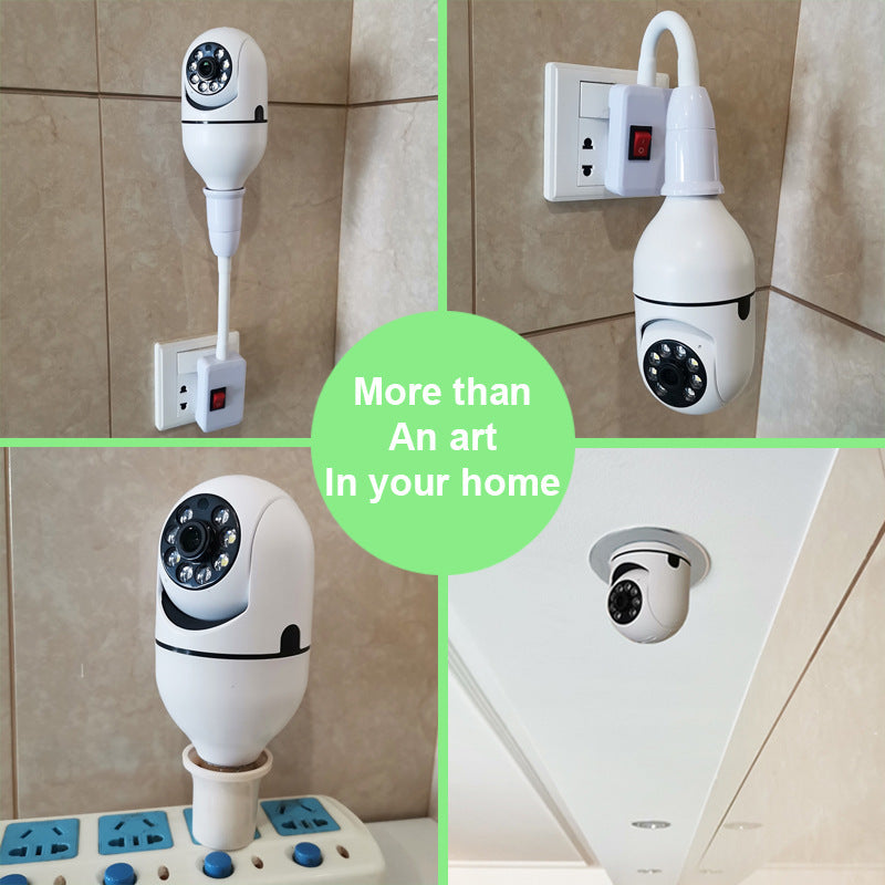 Caméra ampoule WiFi 1080P, exemples d'installation murale et au plafond