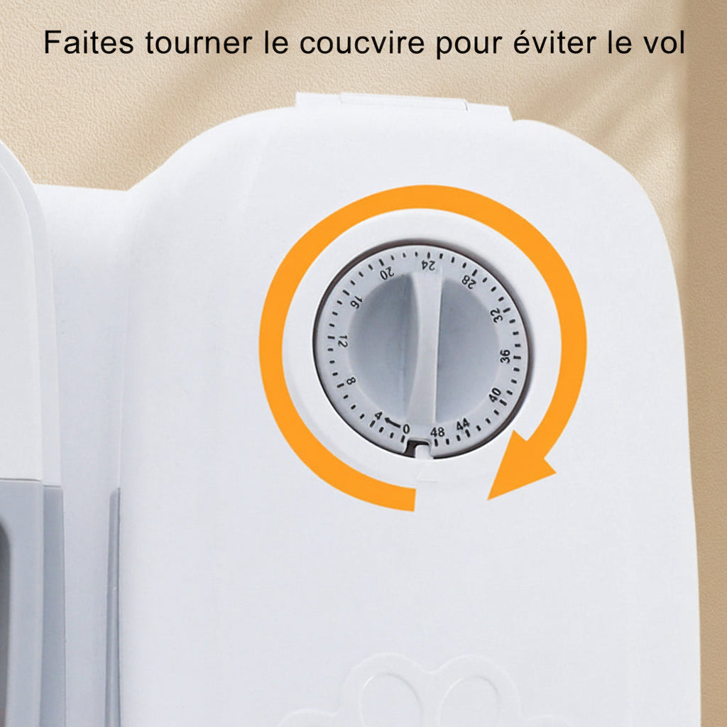 Distributeur automatique 2-en-1 pour chats et chiens. Croquettes et eau disponibles en continu. Sans branchement. Idéal pour les absences. Livraison en France.