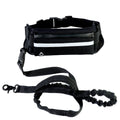 Laisse mains libres pour chien avec ceinture ergonomique réglable, laisse élastique anti-choc, poche smartphone étanche et coutures réfléchissantes. Idéale running.