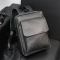 Sac à dos homme style coréen vintage, cuir Crazy Horse, grande capacité 20-35L, imperméable. Idéal travail, études et voyages. Disponible en Noir et Marron.