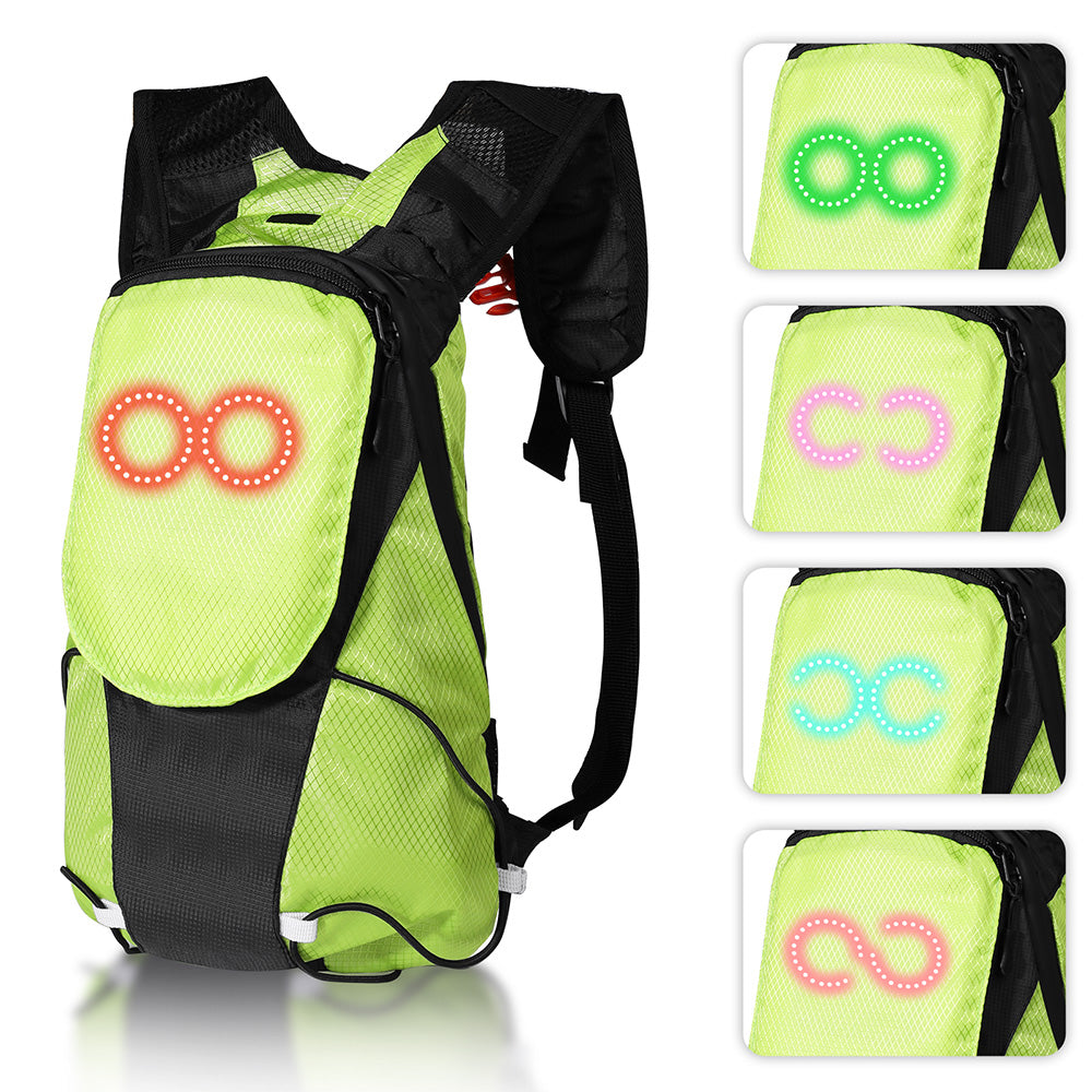 Sac à dos LED ultra-visible pour running, vélo et randonnée nocturne. Léger, pratique, sécurisé. Disponible en Orange et Jaune.